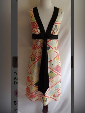 Trina Turk Cream and Beige Dress